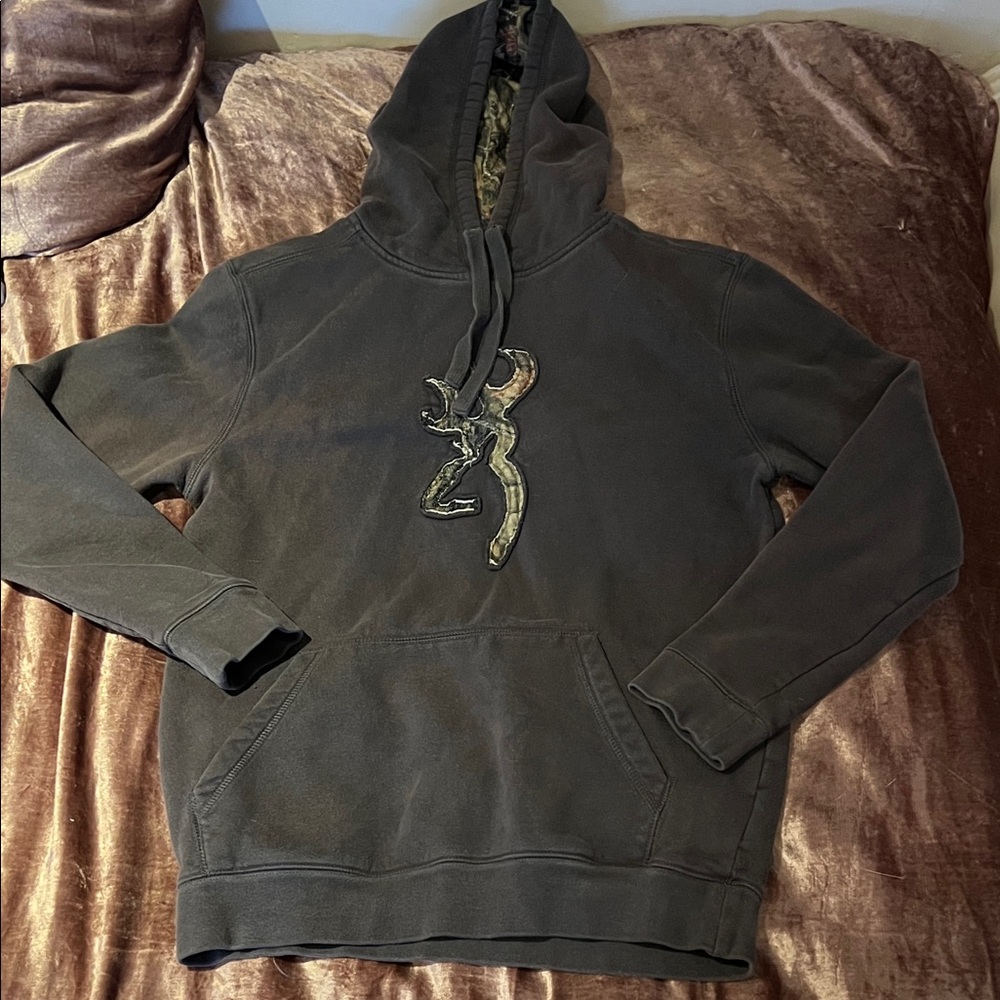 Browning Dark Gray Hoodie with Logo
